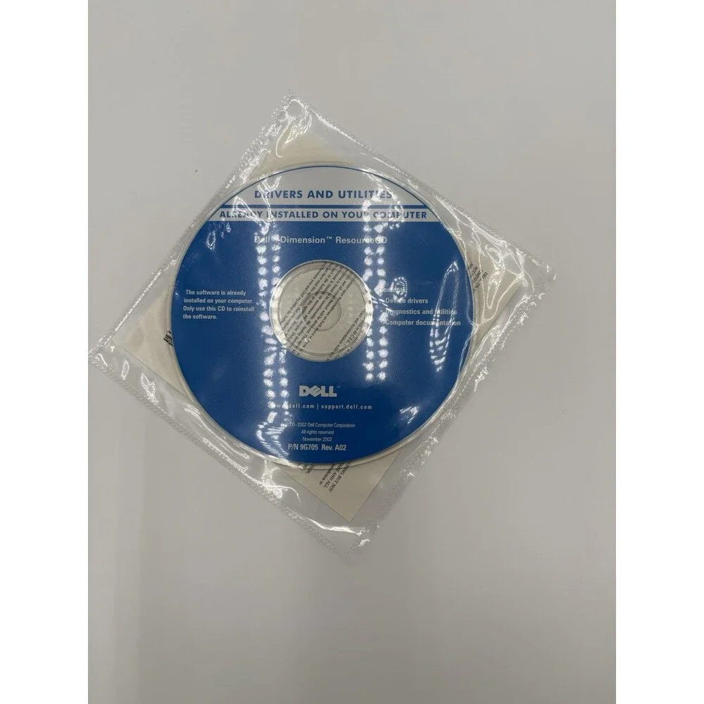 Dell Dimension Resource CD for Reinstalling Device Drivers, etc. P/N 9G705